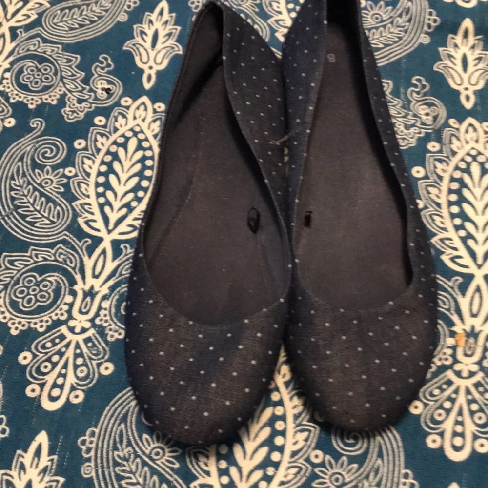 Denim flats